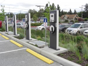 Pedestal mounted electric recharging stations