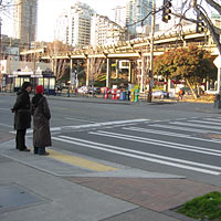 Curb ramp at Crosswalk