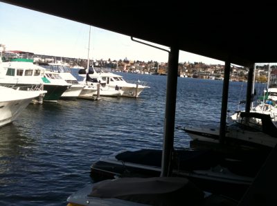 Blue skies over Lake Union