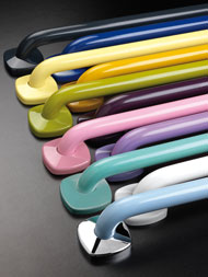 Grab bars in a range of colors